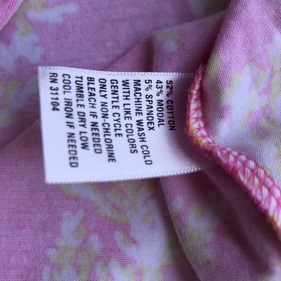 Crown & Ivy Pink Coral Print Dress Lime NEW NWT XS - Picture 6 of 6